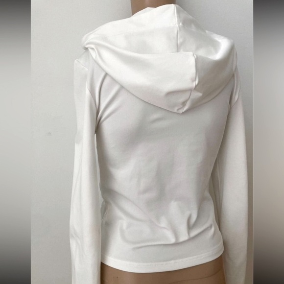 SHEIN white full zip hoodie - Picture 2 of 4